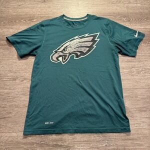 Vintage Nike Philadelphia Eagles Shirt Mens Small NFL Football Green NFL Logo